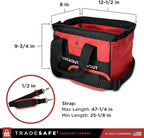 TRADESAFE Lockout Tagout Bag for Loto Devices - Polyester Canvas Lock Out Tag Out Kit Bag, Heavy Duty Tool Bag Organizer, 12-1/2 x 8 x 9-3/4 inches