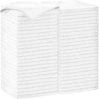 AIDEA Microfiber Cleaning Cloth-50PK, Soft Microfiber Towels for Cars, Absorbent Cleaning Rags, Lint-Free Streak-Free Wash Cloths for House, Kitchen, Window(12in.x12in), White