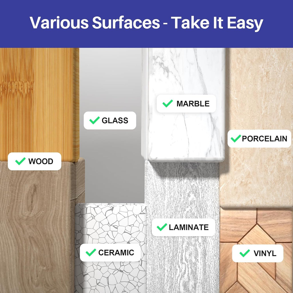 Mop and Bucket Set, Flat Mops for Floor Cleaning, Wall Mop with 60" Extensible Handle, Hardwood Floor Mop with 6 Microfiber Pads