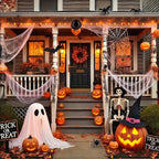 C7 LED Light Bulbs, 12 Pack Halloween Orange Outdoor String Lights Replacement Bulbs, 0.6W E12 Candelabra Base for Patio, Halloween & Christmas Party Decor