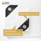 GUARD SHIELD Heavy Duty Tarp 12x24 Feet White Multi Purpose Thick Waterproof Poly Tarp Cover 10mil