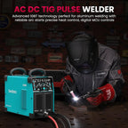 bestarc TIG Welder AC/DC, 215Amp Aluminum TIG Welder with Pulse TIG, 110V/220V Dual Voltage TIG Welding Machine with DC TIG/AC TIG/Pulse TIG/Stick Welding