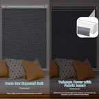 SmartWings Motorized Smart Blinds with Remote, Custom Automatic 100% Blackout Roller Shade Compatible with Alexa/Homekit/Google, Electric Smart Blinds for Indoor Windows, Eclipse Charcoal