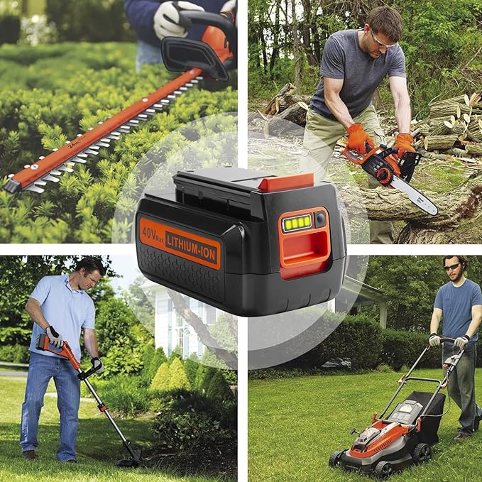 ARyee 3.0Ah 40V MAX LBX2040 Battery Replacement for Black and Decker LBXR36 LBXR2036 LST540 LCS1240 LBX1540 LST136W 36V/40V Cordless Power Tool Lithium Battery, 2 Pack