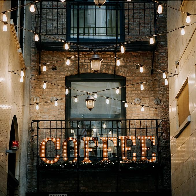 6pcs ST38 Edison Small Bulb 2W Equivalent to 10W-15W-20W E12 Warm Base Clear Glass LED Bulbs for Chandeliers Fans Candelabras Outdoor ST38 String Lights