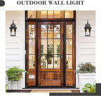 Emliviar Outdoor Wall Lights 2 Pack - Exterior Porch Lights Wall Mount in Black Finish with Clear Glass, XE219B-2PK BK