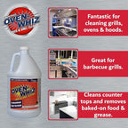 1 Gallon (128 Oz.) Oven-Whiz Oven & Grill Cleaner by FryOilSaver Co., Removes Tough Stains, Carbon, Grease & Food Burnt for BBQ Grills, Ovens, Grates for Home Kitchens, Restaurant, Food Trucks & Diner
