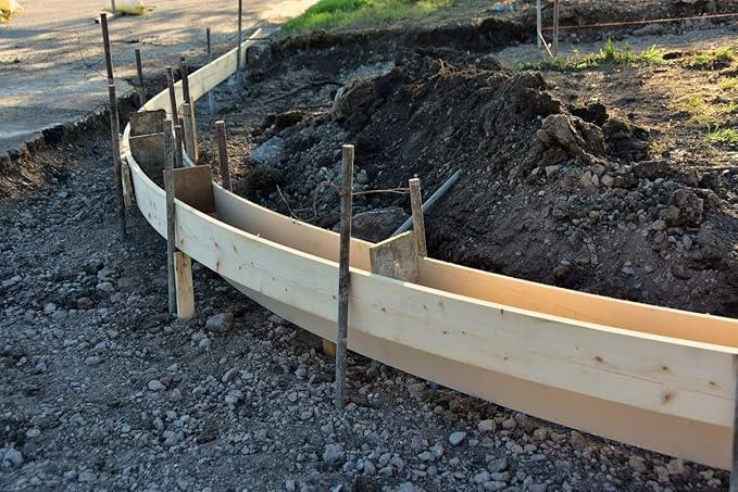 Sandbaggy 72" Round Steel Concrete Form Stakes with Nail Holes - Rust Resistant Coating - Removable, Reusable (5)