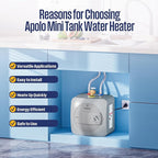 Westinghouse Electric Mini Tank Water Heater - 2.5 Gallon Point of Use Instant Hot Water 120V 1440W - Small Hot Water, Under Sink - Wall or Floor Mounted, Easy to Install, UL Listed