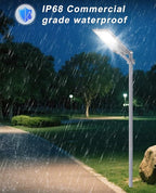 JAYNLT X-8500W Solar Street Lights,6500K Commercial Parking Lot Light Dusk to Dawn Dusk to Dawn,IP68 Waterproof Flood Security Street Lights Motion Sensor for Yard,Street