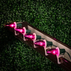 Novelty Lights Incandescent Christmas Replacement Bulbs - Indoor/Outdoor Individual Bulbs for Christmas Tree, Display, & More - C9/E17 Intermediate Base, 7 Watt Lights (Pink, 25 Pack)