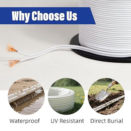 18/2 SPT-1W Bulk Lamp Cord 300-Volt 18-Gauge 50-feet Spool White UL Listed