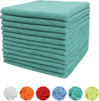 Tricol Clean Microfiber Cleaning Cloth, 16in*16in, 12 Pack Ultra-Thick Cleaning Rags, Super Absorbent, Lint Free & Streak Free Cleaning Towels for Car, House, Kitchen, Office