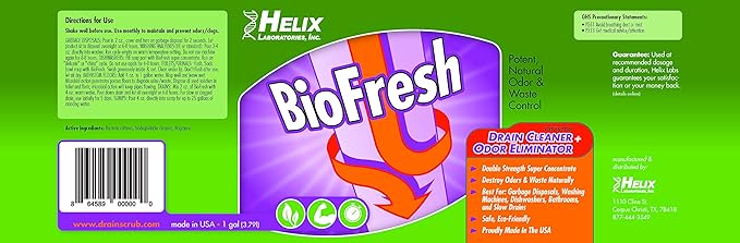 Enzyme Drain Cleaner & Deodorizer for Sink Drain, Showers, Septic Systems, Bathroom & Kitchen - Smell Remover for Fruit Fly Garbage Disposals, Dishwasher & Washing Machines - (1 Gallon)