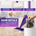 60Pack Mopping Pad Refill for swiffer Wetjet Mop Compatible with swiffer Wet Pads Refill Replacement for swiffer Wet Jet Pads Disposable Multi Surface Floor Mop Pads, Thickness & Absorbent