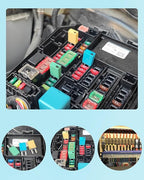 ATM Manual Resettable Fuse Low Profile Mini Blade Fuses 5A 6A 7.5A 10A 15A 20A 25A 30A Amp Automotive Circuit Breaker Fuses Reset Fuses Assortment Kit Boat Marine RV Car Truc DC 12V 28 Volts