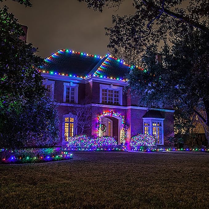 Meconard C9 Led Replacement Christmas Light Bulbs, C9 Shatterproof Led Bulbs for Christmas Indoor Outdoor String Lights, E17 Intermediate Base, Commercial Grade Holiday Bulbs, Multi-Color, 25Pack