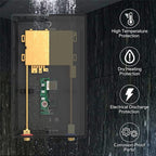 Airthereal Electric Tankless Water Heater, 9kW, 240Volts - Endless On-Demand Hot Water - Self Modulates to Save Energy Use - Small Enough to Install Anywhere - for Sink and Faucet, Evening Tide series