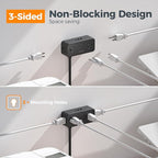 Black Extension Cord 10 Ft, TESSAN Power Strips with Surge Protection 900J with 4 Wide Spaced AC Outlets 3 USB Ports(1 USB C), Extension Cord with Multiple Outlets for Home Office Dorm Room