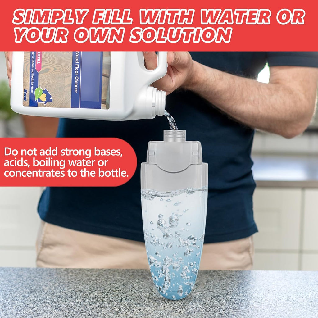 HOMTOYOU Dust Mop for Hardwood Floors: Microfiber Spray Mop for Cleaning Laminate Wood Tile Home Kitchen - 3 Washable Reusable Pads & 1Pcs 400+ML Refillable Bottle