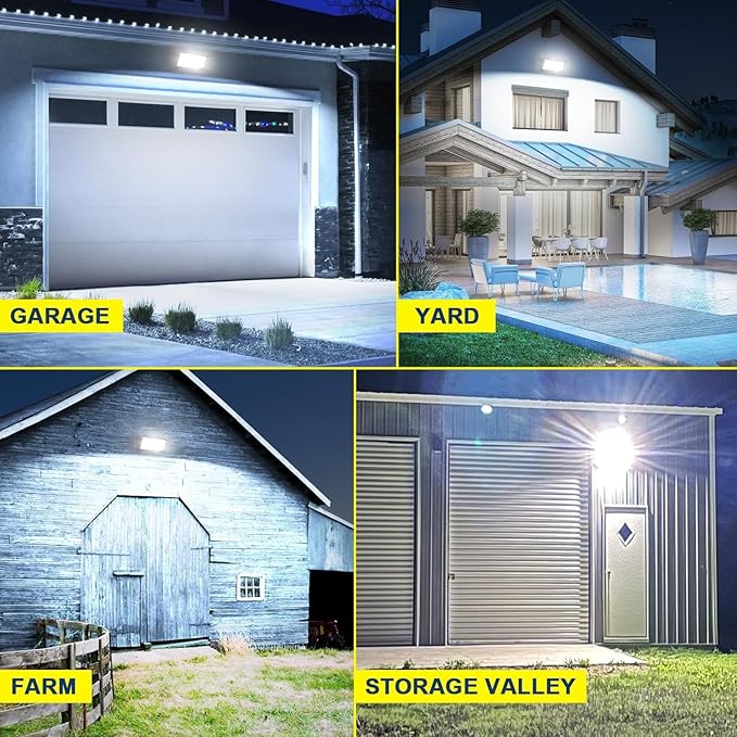 ledmo 120W LED Wall Pack Light, 15840LM Daylight Outdoor Security Lighting, Commercial and Industrial Outdoor Wall Pack Lights, 5000K IP65 Waterproof for Garage, Warehouse, Parking lot, Yard, 6 Pack