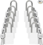 TRADESAFE Lockout Tagout Locks Set - 10 Silver Aluminum Loto Locks, Keyed Different Lock Out Tag Out Padlocks, 2 Keys Per Lockout Padlock, OSHA Compliant