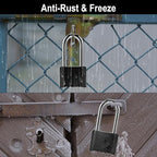 2pcs Combination Lock, 4-Digit Heavy Duty Combo Lock, Combination Padlock Outdoor Waterproof Gate Locks for Outdoor Fence, Locker, Sheds, Gym, Gate Hasps (2pcs, Long Shackle)