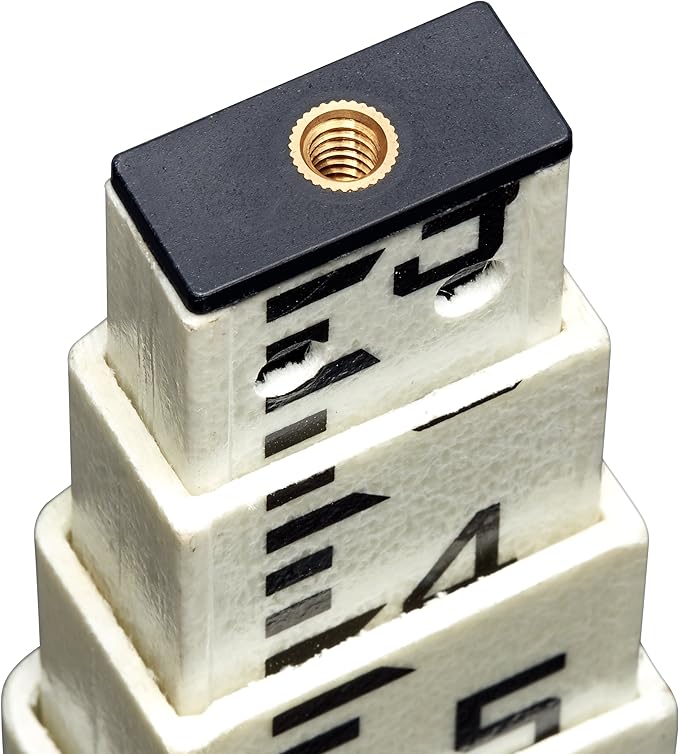 AdirPro 13-Foot Fiberglass Grade Rod – 10ths, 3-Section Telescoping Rectangular Leveling Rod – Non Glare and Corrosion Resistant – Heavy Duty Carrying Case Included