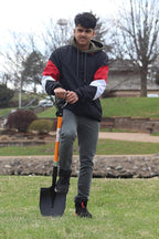 Ashman Heavy-Duty Digging Shovel (1 Pack) 41-Inch with Trenching Blade and Comfortable Handle - Ideal for Garden, Landscaping, Construction, and Masonry - Perfect for Digging Soil, Dirt, and Gravel.