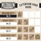 Weatherproof Black Extension Cord 10 ft, 16/3 SJTW 10 Foot Outdoor Extension Cord 3 Prong, 13 Amp Heavy Duty Exterior Power Cable Great for Outside, Landscaping & Lawn - UL Certified