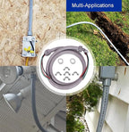 (1/2" Dia * 6 Feet with Wire) Yariwiz Flexible Electrical Conduit Liquid Tight PVC Conduit Kit with 3-Conductor 10 Gauge AWG Wires, Sealtight Seal Flex Liquidtight Wire Outdoor Non Metallic Grey