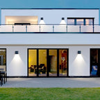 2 Pack LED 20W Outdoor Sconce Wall Lights Interior/Exterior Up and Down Lights IP65 Waterproof Sconce Outdoor Lighting Fixtures Square Aluminum Wall Mount Light Black 6500K Cold Lights