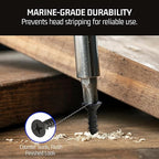 Bolt Dropper No. 8 x 3/4" Xylan Coated Stainless Flat Head Phillips - Wood Screw (100 pc) 18-8 S/S Black