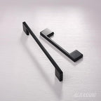 Alzassbg 10 Pack Matte Black Cabinet Pulls, 5 Inch(128mm) Hole Centers Rectangle Cabinet Handles Kitchen Pulls for Drawers and Cabinets AL3051MB