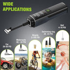 WORKPRO Portable Tire Inflator, 7.2V/12V Small/Mid/Large Air Compressor, Digital Display, Auto Shut-Off, 5 Modes, LED Light, High Airflow, for Car, Motorcycle, Bike, Balls