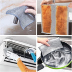 YinQin 28x20 cm Stainless Steel Wire Scrubber Cloth for Pots & Pans Sink Stove Top Dual-Sided Rust-Resistant & Easy Clean Kitchen Cleaning Cloths Non-Scratch Metallic Mesh Dishwashing Cloth Rag, 4 PCS