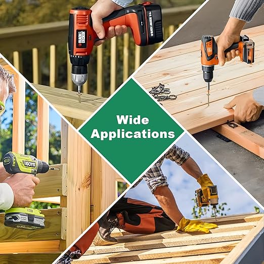 2-7/8 Inch Heavy-Duty Outdoor Wood Screws Assortment Fastener Kit, 50Pcs Star Drive Deck Screws, Rust Resistant Timber Screws for Timber/Log/Landscaping Wood (#14 x 2-7/8" Tan)