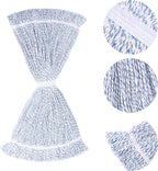 Matthew Cleaning Looped-End Pack of 12 Cotton,1.25'' Universal Headband Heavy Duty Commercial Mop Head Replacement for Indoor&Outdoor Use,Grease Stain Floor Cleaning String Mops Head Refill