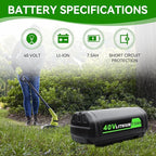 [Upgraded] 7500mAh Replacement for Ryobi 40V Battery and Charger Combo Lithium ion Compatible with Ryobi Batteries OP4026 OP40601 OP4050A OP4040 OP4030 OP4050 and OP401 Battery Charger