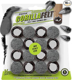 GorillaFelt Chair Leg Floor Protectors/Felt Chair Glides (Set of 16) Tap-On Felt Furniture Pads Guaranteed to Stay On, 1 Inch Round Chair Sliders