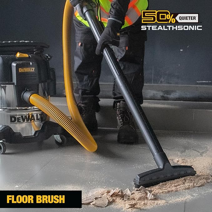DEWALT 5 Gallon 4 HP STEALTHSONIC Shop Vacuum Wet and Dry DXV05S-QTB Ultra Quiet Stainless Steel Wet/Dry Vacuum Cleaner with Powerful Suction for Garage, Jobsite, and Workshop