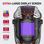 ARCCAPTAIN Large Viewing Screen 3.93"X3.66" Welding Helmet, True Color 1/1/1/1 Solar Power Auto Darkening Welding Hood with 4 Arc Sensor, Wide Shade 4/5-9/9-13 for TIG MIG ARC, Brambles