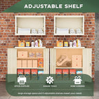 Greenvelly Metal Storage Cabinet, 36" Locking Storage Cabinet with Doors and Shelves, Lockable Storage Cabinets for Home Office, Utility Locker Cabinet, Steel Garage Cabinet with 2 Keys, Gray