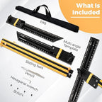 Stair Tread Template Tool (Brass/Black) Stair Tread Measuring Tool - Stair Tread Jig - Stair Tread Gauge - Modern Stair Template Tool