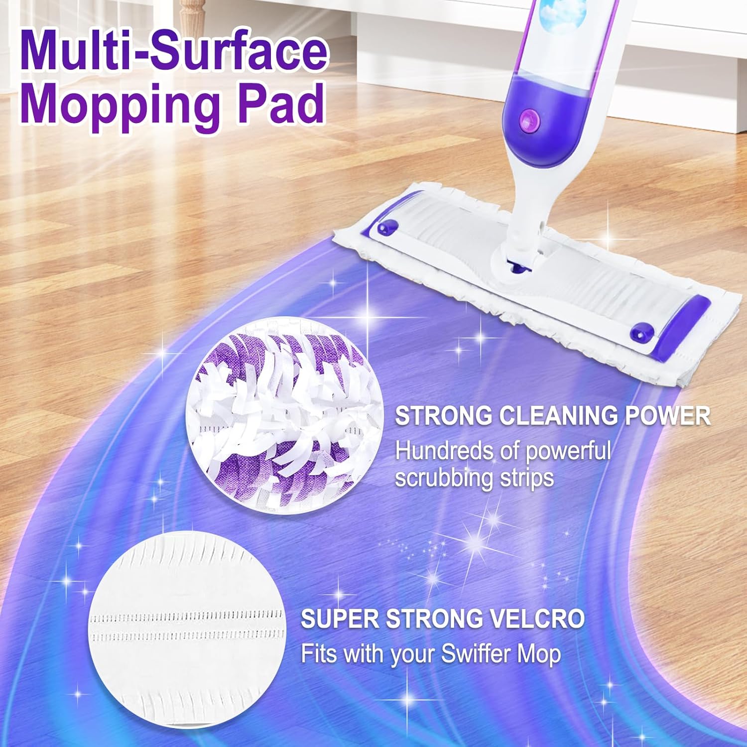 30 Pack Disposable Power Mop Pads for Swiffer Power Mop Pads,Compatible with Swiffer Power Mop Refills,Thickened Multi-Surface Replacement for Swiffer Wet Pads Refill on All Finished Floors