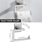 YACVCL 5-Piece Bathroom Hardware Accessories Set 23.6 inch Towel Bar Towel Rack Sets Modern Towel Ring Kit Stainless Steel Wall Mounted (Brushed Nickel)