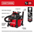 CRAFTSMAN CMXEVBE17594 12 Gallon 6.0 Peak HP Wet/Dry Vac, Portable Shop Vacuum with Attachments