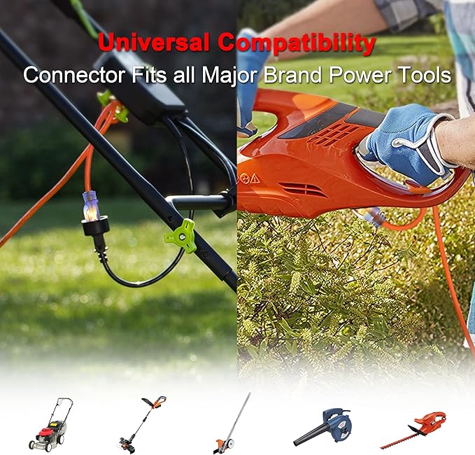 Clear Power Indoor/Outdoor Extension Cord, 25 Ft, Orange, 16AWG, 13A, SJTW [ETL Listed] 3 Prong Grounded Plug, 16/3, Water & Weather Resistant, Flame Retardant w/Power Indicator Light (CP11116)