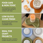 Acrylic Sealer for Concrete & Cement Crafts – Low Gloss, Non-Toxic, Water Resistant, Food Safe – Compatible with Jesmonite – 16 oz (80oz)