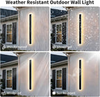 2 Pack 70.8 inch Modern Led Outdoor Wall Light, 3000K-6000K 10%-100% Dimmable Lights for Outside, IP65 Waterproof Wall Sconce Light with Remote Control for Porch,Hallway, Garage,Patio,Stairway,Yard